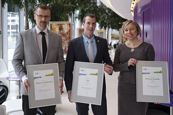 Převzetí ocenění Město pro byznys