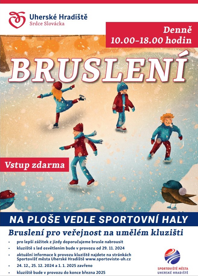 Předvánoční čas v Uherském Hradišti - bruslení