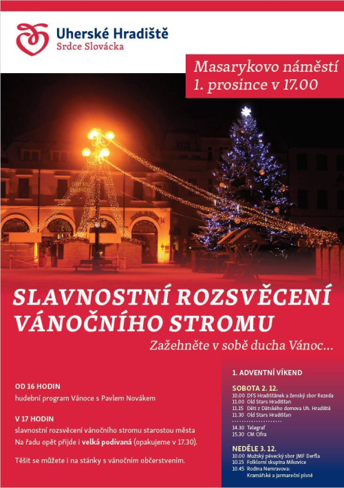 Rozsvěcení vánočního stromu - plakát