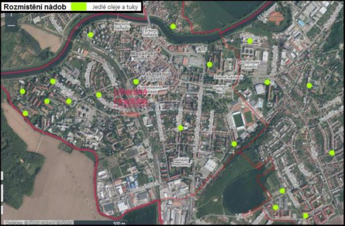 Rozmístění nádob