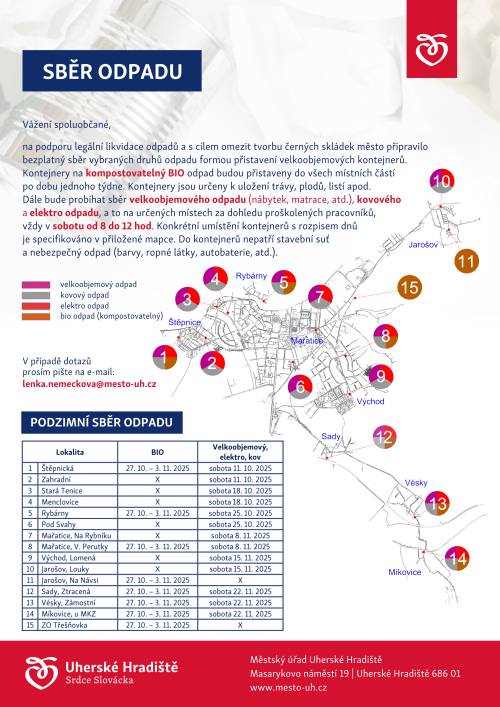 Podzimní sběr odpadu 2025