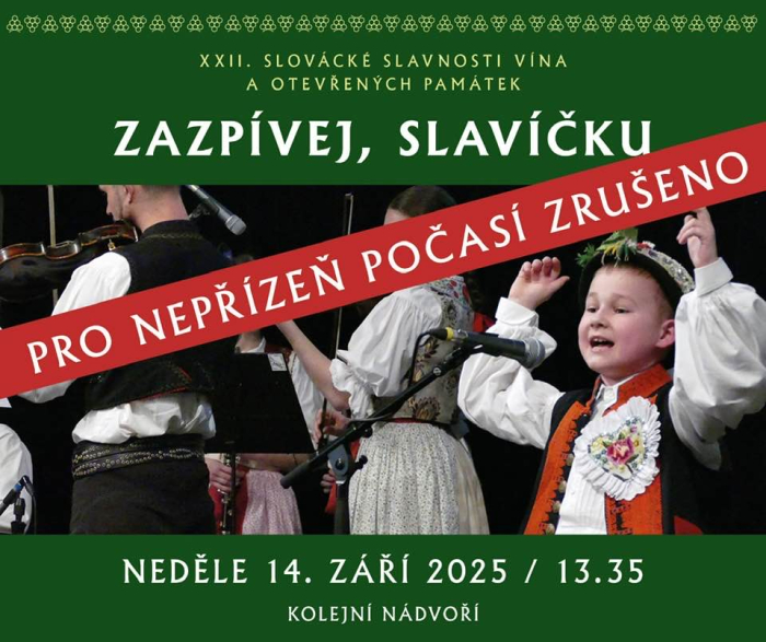 Slovácké slavnosti vína a otevřených památek - změny v nedělním programu