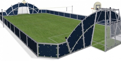 Vizualizace sportovní arény pro sídliště Východ