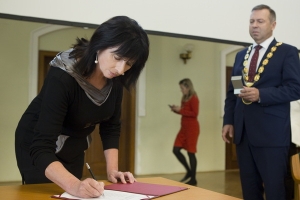 Ustavujícího zasedání zastupitelstva města 17. října 2022 - složení slibu Ing. Čechová