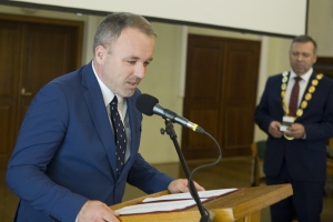 Ustavujícího zasedání zastupitelstva města 17. října 2022 - složení slibu Ing. Dvouletý, MBA