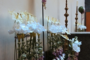 Výzdoba smuteční síně v Mařaticích