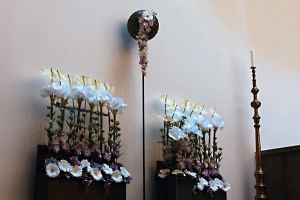 Výzdoba smuteční síně v Mařaticích